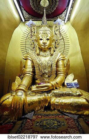 "Buddha statue in a monastery, Mandalay, Burma also known as Myanmar, Southeast Asia, Asia" View Large Photo Image Stock Photo - "Buddha statue in a monastery, Mandalay, Burma also known as Myanmar, Southeast Asia, Asia". Fotosearch