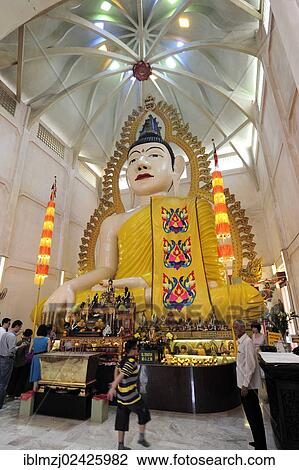 "Buddha statue in the Sakya Muni Buddha Gaya Temple, the Temple of 1000 Lights, a Buddhist temple in the Indian district, Little India, city centre, Singapore, Asia" View Large Photo Image Stock Image - "Buddha statue in the Sakya Muni Buddha Gaya Temple, the Temple of 1000 Lights, a Buddhist temple in the Indian district, Little India, city centre, Singapore, Asia". Fotosearch