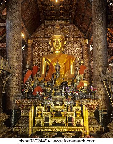 "Buddha statue in Wat Xieng Tong or Vat Xienthong, Thong, Luang Prabang, Luang Prabang Province, Laos, Asia" View Large Photo Image Picture - "Buddha statue in Wat Xieng Tong or Vat Xienthong, Thong, Luang Prabang, Luang Prabang Province, Laos, Asia". Fotosearch
