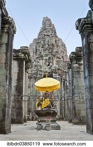 "Buddha statue on the western side of the Bayon temple, Angkor Thom, Angkor, Siem Reap, Cambodia, Asia" View Large Photo Image Stock Photo - "Buddha statue on the western side of the Bayon temple, Angkor Thom, Angkor, Siem Reap, Cambodia, Asia". Fotosearch