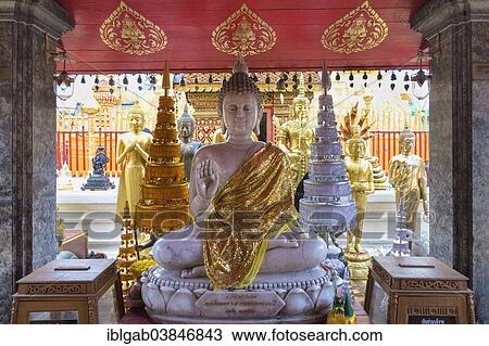 "Buddha statue, Wat Phra That Doi Suthep, Chiang Mai, Thailand, Asia" View Large Photo Image Stock Image - "Buddha statue, Wat Phra That Doi Suthep, Chiang Mai, Thailand, Asia". Fotosearch