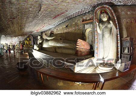"Buddha statues and murals in one of the cave temples of the Golden Temple, UNESCO World Heritage Site, Dambulla, Central Province, Sri Lanka, Asia" View Large Photo Image Stock Image - "Buddha statues and murals in one of the cave temples of the Golden Temple, UNESCO World Heritage Site, Dambulla, Central Province, Sri Lanka, Asia". Fotosearch