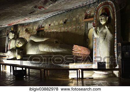 "Buddha statues and murals in one of the cave temples of the Golden Temple, UNESCO World Heritage Site, Dambulla, Central Province, Sri Lanka, Asia" View Large Photo Image Stock Photo - "Buddha statues and murals in one of the cave temples of the Golden Temple, UNESCO World Heritage Site, Dambulla, Central Province, Sri Lanka, Asia". Fotosearch