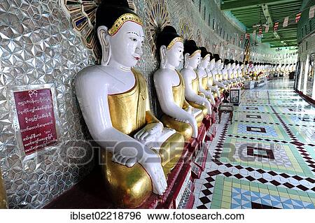 "Buddha statues in a monastery, Umin Thounzeh Pagoda, Sagaing, Mandalay, Burma also known as Myanmar, Southeast Asia, Asia" View Large Photo Image Stock Photograph - "Buddha statues in a monastery, Umin Thounzeh Pagoda, Sagaing, Mandalay, Burma also known as Myanmar, Southeast Asia, Asia". Fotosearch