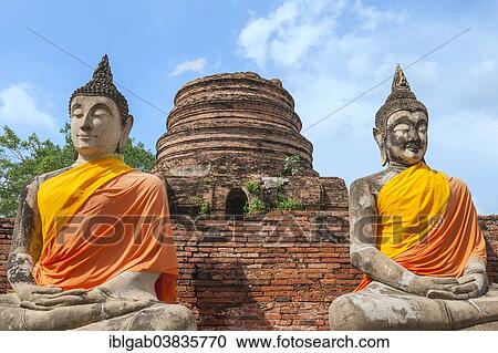 "Buddha statues next to the central stupa, Wat Yai Chai Mongkhon, Ayutthaya, Thailand, Asia" View Large Photo Image Stock Image - "Buddha statues next to the central stupa, Wat Yai Chai Mongkhon, Ayutthaya, Thailand, Asia". Fotosearch