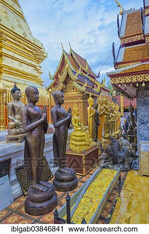 "Buddha statues, Wat Phra That Doi Suthep, Chiang Mai, Thailand, Asia" View Large Photo Image Stock Image - "Buddha statues, Wat Phra That Doi Suthep, Chiang Mai, Thailand, Asia". Fotosearch