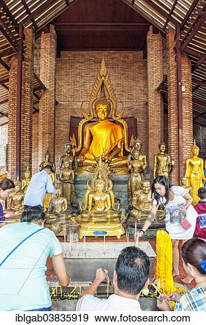 "Buddha statues, Wat Yai Chai Mongkhon, Ayutthaya, Thailand, Asia" View Large Photo Image Stock Photo - "Buddha statues, Wat Yai Chai Mongkhon, Ayutthaya, Thailand, Asia". Fotosearch