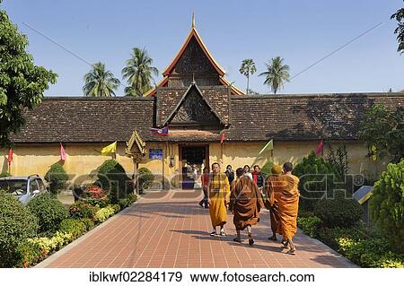 "Buddhist monks at Wat Si Saket, also known as Wat Satasahatsaham, a Buddhist temple in Vientiane, Laos, Southeast Asia, Asia" View Large Photo Image Stock Photo - "Buddhist monks at Wat Si Saket, also known as Wat Satasahatsaham, a Buddhist temple in Vientiane, Laos, Southeast Asia, Asia". Fotosearch