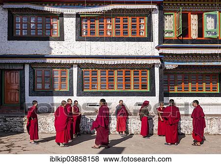 "Buddhist monks outside Galden Namgey Lhatse Monastery, Tawang, Arunachal Pradesh, India, Asia" View Large Photo Image Stock Photo - "Buddhist monks outside Galden Namgey Lhatse Monastery, Tawang, Arunachal Pradesh, India, Asia". Fotosearch
