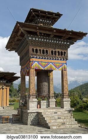 "Buddhist prayer wheel, at the Taj Tashi Hotel, Thimphu, Bhutan, Asia" View Large Photo Image Stock Image - "Buddhist prayer wheel, at the Taj Tashi Hotel, Thimphu, Bhutan, Asia". Fotosearch