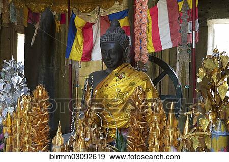 "Buddhist shrine in the temple complex of Banteay Kdei, Banteay Kdei, Siem Reap, Siem Reap Province, Cambodia, Asia" View Large Photo Image Stock Photo - "Buddhist shrine in the temple complex of Banteay Kdei, Banteay Kdei, Siem Reap, Siem Reap Province, Cambodia, Asia". Fotosearch