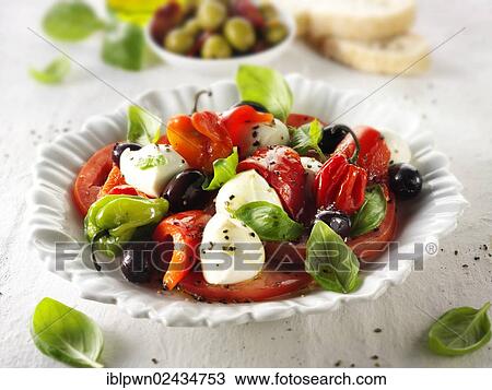 Buffalo mozzarella and tomato salad View Large Photo Image Stock Image - Buffalo mozzarella and tomato salad. Fotosearch
