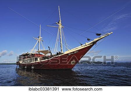 "Buginese schooner, diving ship, Seven-Seas-Liveaboard, Raja Ampat, West Papua, Indonesia, Asia" View Large Photo Image Stock Image - "Buginese schooner, diving ship, Seven-Seas-Liveaboard, Raja Ampat, West Papua, Indonesia, Asia". Fotosearch