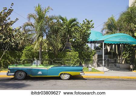 Stock Photo - "Buick 1952, classic car parked in the streets of Havana, Havana, Cuba, North America". Fotosearch