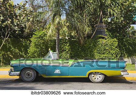 Stock Photograph - "Buick 1952, classic car parked in the streets of Havana, Havana, Cuba, North America". Fotosearch
