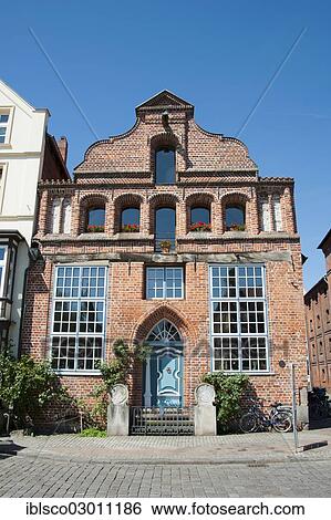 Stock Photograph - "Building at Am Stintmarkt, Am Stintmarkt, Luneburg, Lower Saxony, Germany, Europe". Fotosearch