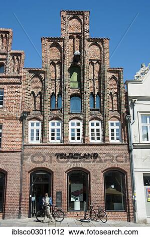 Stock Image - "Building at the Am Sande square, Am Sande, Luneburg, Lower Saxony, Germany, Europe". Fotosearch