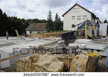 "Building crane crashing onto a building shell, Stuttgart, Baden-Wuerttemberg, Germany, Europe" View Large Photo Image Stock Photo - "Building crane crashing onto a building shell, Stuttgart, Baden-Wuerttemberg, Germany, Europe". Fotosearch