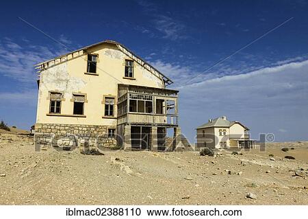 Stock Image - "Building in Kolmanskop, ghost town near Luderitz, Namibia, Africa". Fotosearch
