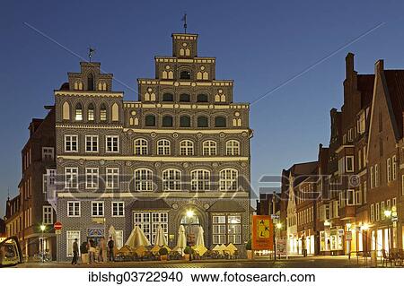 "Building of the Chamber of Industry and Commerce, Am Sande square, in the evening, historic center, Luneburg, Lower Saxony, Germany, Europe" View Large Photo Image Stock Image - "Building of the Chamber of Industry and Commerce, Am Sande square, in the evening, historic center, Luneburg, Lower Saxony, Germany, Europe". Fotosearch