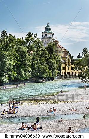 "Building of the Mullersches Volksbad indoor pool with Isar river, Munich, Upper Bavaria, Bavaria, Germany, Europe" View Large Photo Image Stock Photo - "Building of the Mullersches Volksbad indoor pool with Isar river, Munich, Upper Bavaria, Bavaria, Germany, Europe". Fotosearch
