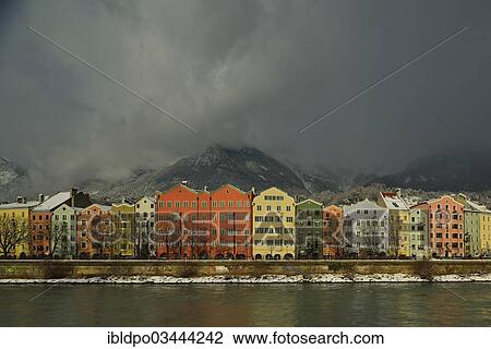 "Buildings along the Inn river with dramatic clouds, Innsbruck, Tyrol, Austria, Europe" View Large Photo Image Stock Image - "Buildings along the Inn river with dramatic clouds, Innsbruck, Tyrol, Austria, Europe". Fotosearch