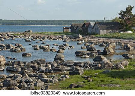 Stock Photo - "Buildings on the coast, Lahemaa National Park, Kasmu, Estonia, Baltic States,, Europe". Fotosearch