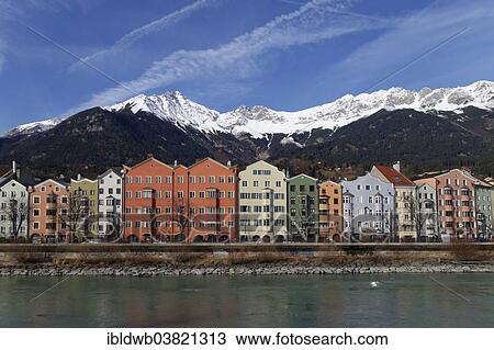 "Buildings on the Inn River, Mariahilfer Strasse street, with the Karwendel Range, Maria Hilf, Innsbruck, Tyrol, Austria, Europe" View Large Photo Image Stock Image - "Buildings on the Inn River, Mariahilfer Strasse street, with the Karwendel Range, Maria Hilf, Innsbruck, Tyrol, Austria, Europe". Fotosearch