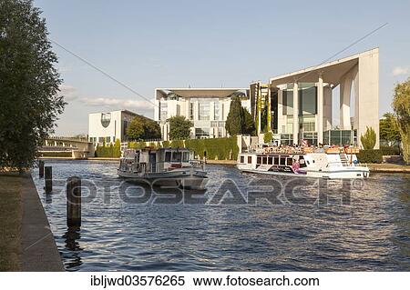 "Bundeskanzleramt and River Spree with tourist boats, Berlin, Berlin, Germany, Europe" View Large Photo Image Stock Photography - "Bundeskanzleramt and River Spree with tourist boats, Berlin, Berlin, Germany, Europe". Fotosearch