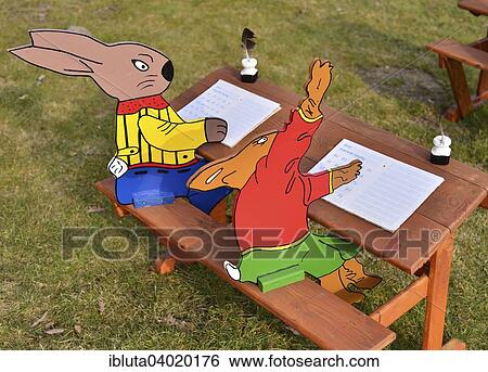 "Bunny school, Easter decoration of the Dorum crafts group, Dorum, Lower Saxony, Germany, Europe" View Large Photo Image Stock Photograph - "Bunny school, Easter decoration of the Dorum crafts group, Dorum, Lower Saxony, Germany, Europe". Fotosearch