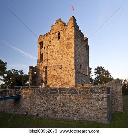 Stock Image - "Burg Altendorf castle ruins, Burgaltendorf, Essen, Ruhr Area, North Rhine-Westphalia, Germany, Europe". Fotosearch