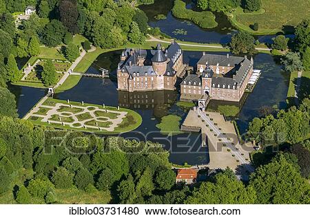"Burg Anholt moated castle, aerial view, Anholt, Isselburg, North Rhine-Westphalia, Germany, Europe" View Large Photo Image Stock Image - "Burg Anholt moated castle, aerial view, Anholt, Isselburg, North Rhine-Westphalia, Germany, Europe". Fotosearch