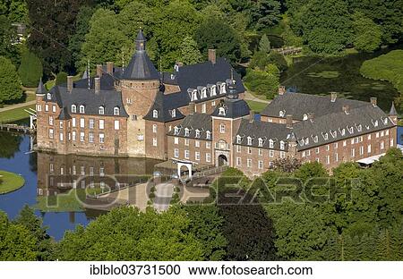 "Burg Anholt moated castle, aerial view, Anholt, Isselburg, North Rhine-Westphalia, Germany, Europe" View Large Photo Image Stock Image - "Burg Anholt moated castle, aerial view, Anholt, Isselburg, North Rhine-Westphalia, Germany, Europe". Fotosearch