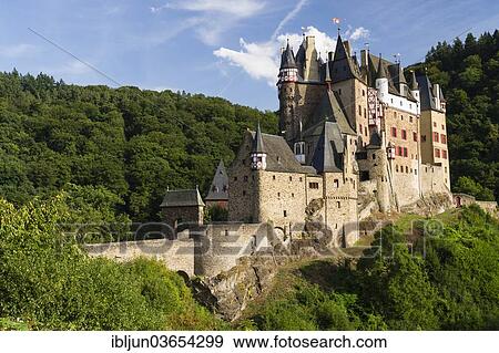 "Burg Eltz Castle, castle built on a hill, Wierschem, Rhineland-Palatinate, Germany, Europe" View Large Photo Image Stock Photo - "Burg Eltz Castle, castle built on a hill, Wierschem, Rhineland-Palatinate, Germany, Europe". Fotosearch