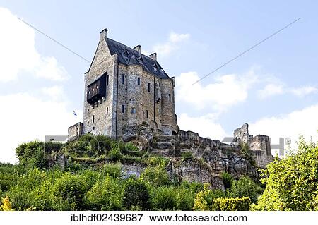 Stock Photo - "Burg Fels Castle, 11th century, Larochette, Fels or Fiels, Grand Duchy of Luxembourg, Europe, PublicGround". Fotosearch