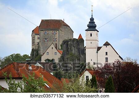 "Burg Hiltpoltstein Castle with the church of St. John, Hiltpoltstein, Upper Franconia, Bavaria, Germany, Europe" View Large Photo Image Stock Image - "Burg Hiltpoltstein Castle with the church of St. John, Hiltpoltstein, Upper Franconia, Bavaria, Germany, Europe". Fotosearch