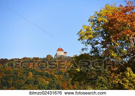"Burg Hohenstein Castle, 11th century, in an autumn forest, seen from Algersdorf, Franconian Switzerland, Middle Franconia, Bavaria, Germany, Europe" View Large Photo Image Stock Photograph - "Burg Hohenstein Castle, 11th century, in an autumn forest, seen from Algersdorf, Franconian Switzerland, Middle Franconia, Bavaria, Germany, Europe". Fotosearch
