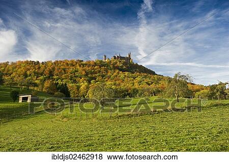 Stock Photo - "Burg Hohenzollern Castle, Hechingen, Swabian Alb, Baden-Wuerttemberg, Germany, Europe". Fotosearch