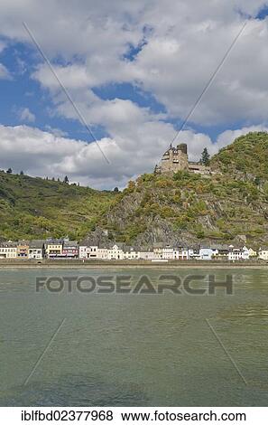 "Burg Katz Castle and St. Goarshausen, Rhineland-Palatinate, Germany, Europe" View Large Photo Image Stock Photo - "Burg Katz Castle and St. Goarshausen, Rhineland-Palatinate, Germany, Europe". Fotosearch