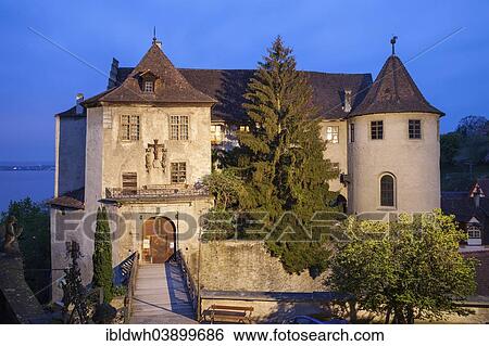 Stock Photograph - "Burg Meersburg, also known as Alte Burg, Meersburg, Lake Constance, Baden-Wurttemberg, Germany, Europe". Fotosearch