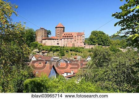 "Burg Rieneck Castle and the town of Rieneck in Sinntal Valley, Lower Franconia, Bavaria, Germany, Europe" View Large Photo Image Picture - "Burg Rieneck Castle and the town of Rieneck in Sinntal Valley, Lower Franconia, Bavaria, Germany, Europe". Fotosearch