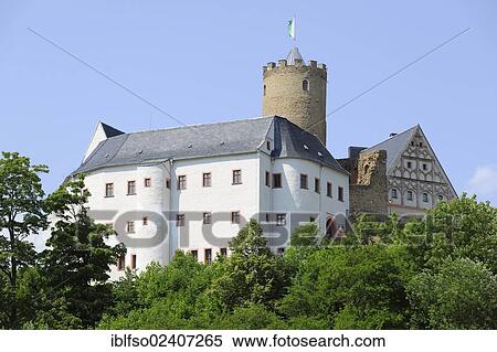 Stock Photography - "Burg Scharfenstein Castle, Scharfenstein near Drebach, Saxony, Germany, Europe". Fotosearch