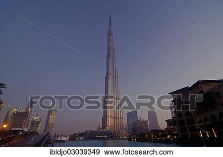 "Burj Khalifa, also known as Burj Dubai, at dawn, the tallest building in the world, Emirate of Dubai, United Arab Emirates, Asia" View Large Photo Image Stock Photo - "Burj Khalifa, also known as Burj Dubai, at dawn, the tallest building in the world, Emirate of Dubai, United Arab Emirates, Asia". Fotosearch