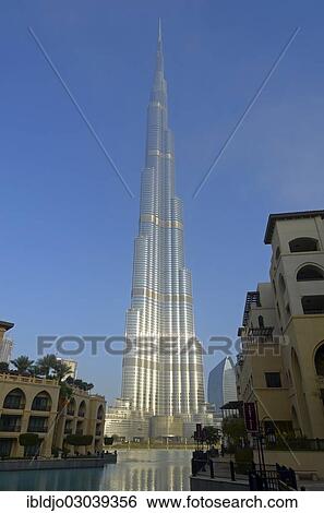 Stock Photograph - "Burj Khalifa, also known as Burj Dubai, in the morning light, the tallest building in the world, Emirate of Dubai, United Arab Emirates, Asia". Fotosearch