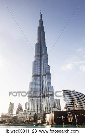 Stock Image - "Burj Khalifa, tallest building in the world, 828 meters high, Dubai, Emirate of Dubai, United Arab Emirates, Asia". Fotosearch
