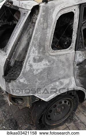 "Burnt out Ford Fiesta, Dusseldorf, Rhineland, North Rhine-Westphalia, Germany, Europe" View Large Photo Image Stock Photo - "Burnt out Ford Fiesta, Dusseldorf, Rhineland, North Rhine-Westphalia, Germany, Europe". Fotosearch