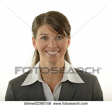 Stock Photo - "Business woman or businesswoman, portrait". Fotosearch