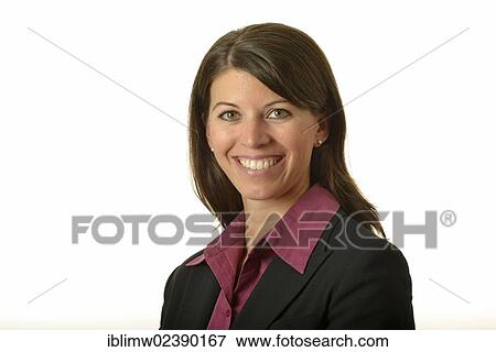 Stock Photo - "Business woman or businesswoman, portrait". Fotosearch