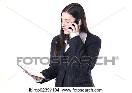 Picture - Businesswoman using a tablet PC. Fotosearch