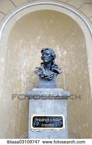 Stock Photo - "Bust, monument to Friedrich Schiller, Sibiu, Transylvania, Romania, Europe". Fotosearch